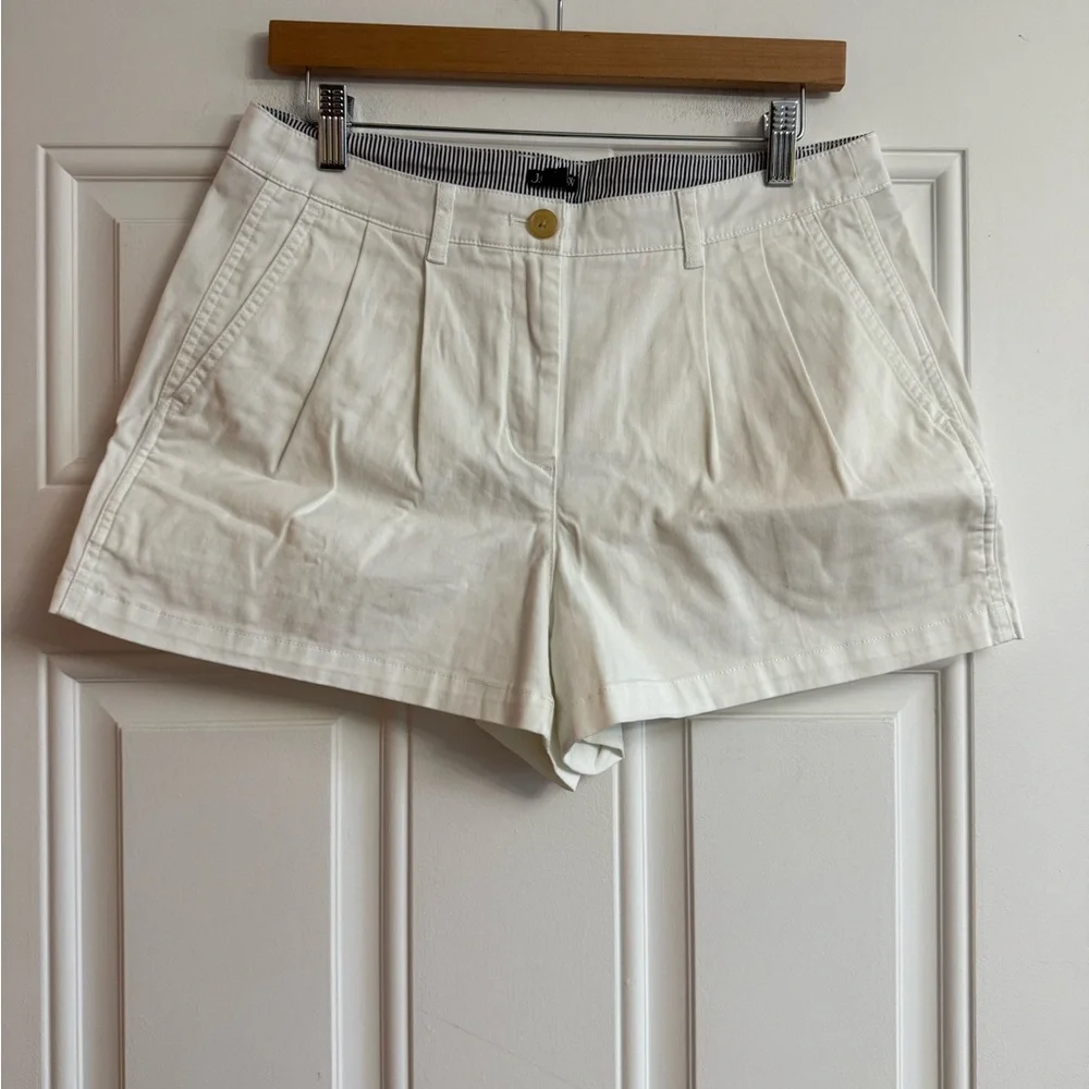 J. Crew 3" pleated heritage chino short Size 6 NWOT - Picture 3 of 8